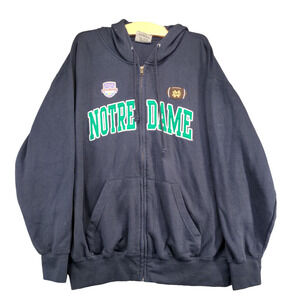 MV Sport Classic Fleece Men's Notre Dame Fighting Irish Hoodie Blue Large